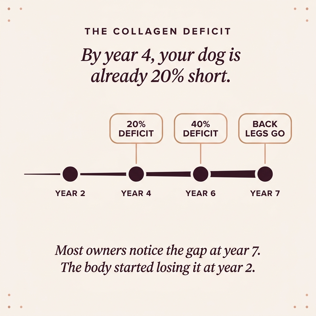 The 4-year collagen deficit timeline